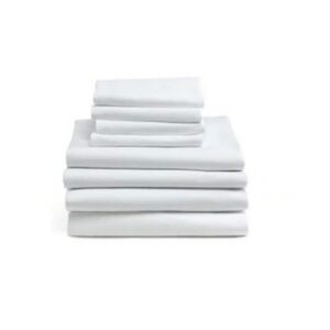 54″ x 90″ White Flat Sheets (12 Pack)